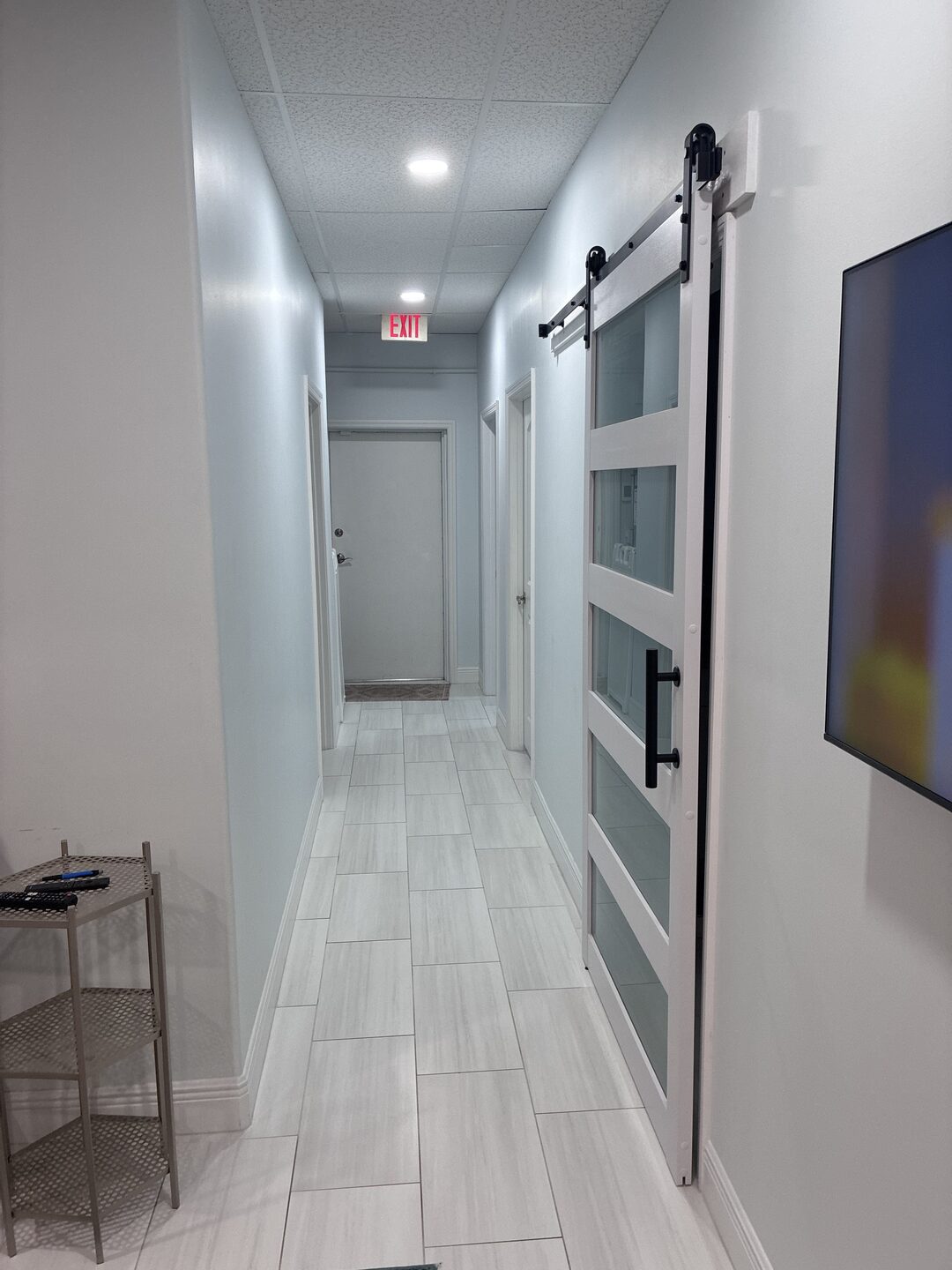 A bright hallway inside the clinic